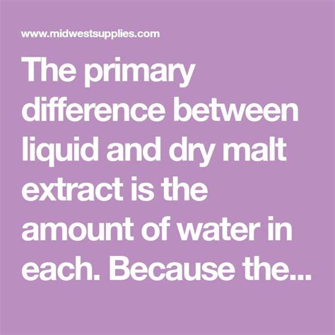 liquid malt extract vs dry